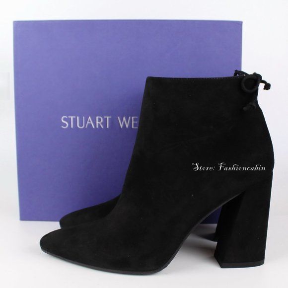 NEW STUART WEITZMAN Grandiose Suede Ankle Booties - Picture 2 of 15